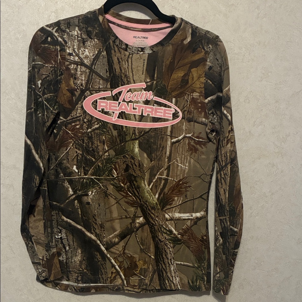 Realtree Kids Long Sleeve Camouflage Shirt - Brown and Pink